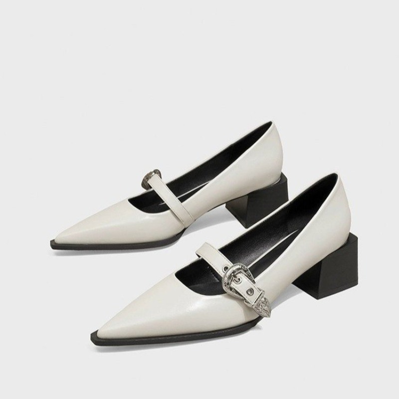 Vintage Fashion Women Dresses - Damskie buty Mary Jane w stylu