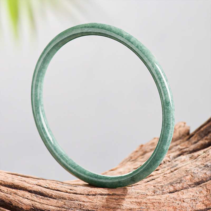 Vintage Fashion Accessories - Naturalna bransoletka z jadeitu birmańskiego, prawdziwy