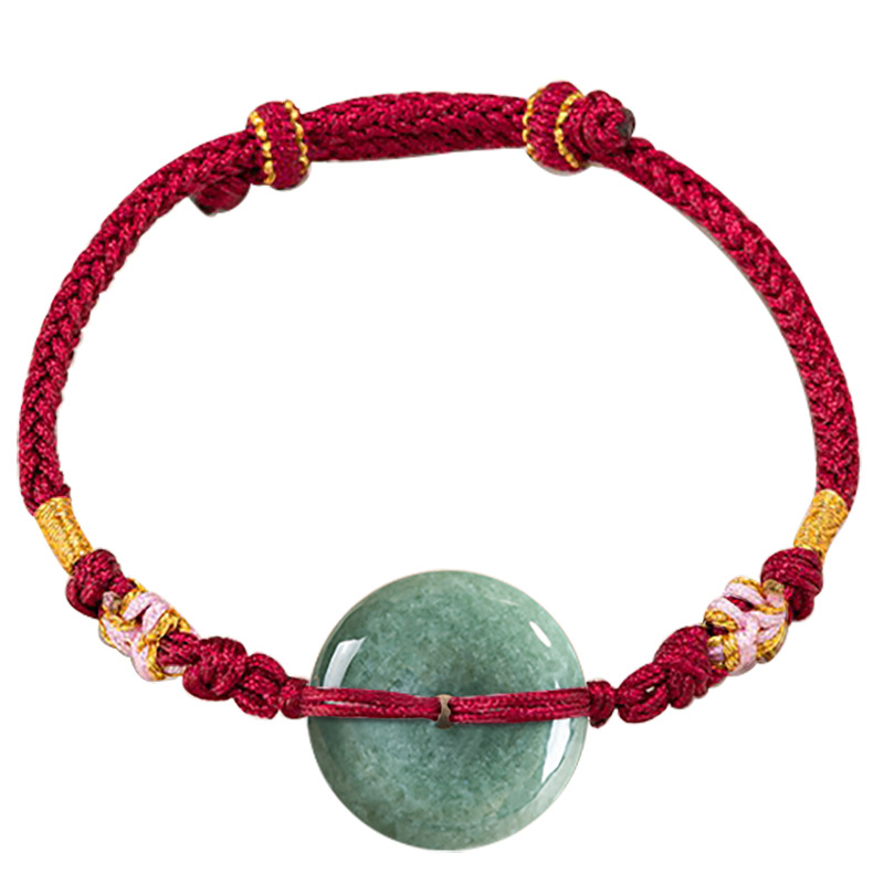Vintage Fashion Accessories - Zielona bransoletka z jadeitu Birma Projektant