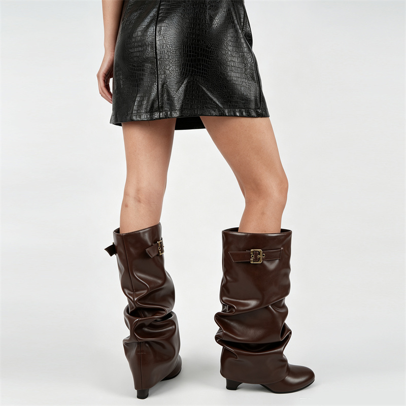Onlymaker – brązowe, sztuczne  – Vintage Fashion Boots recenzja i cena