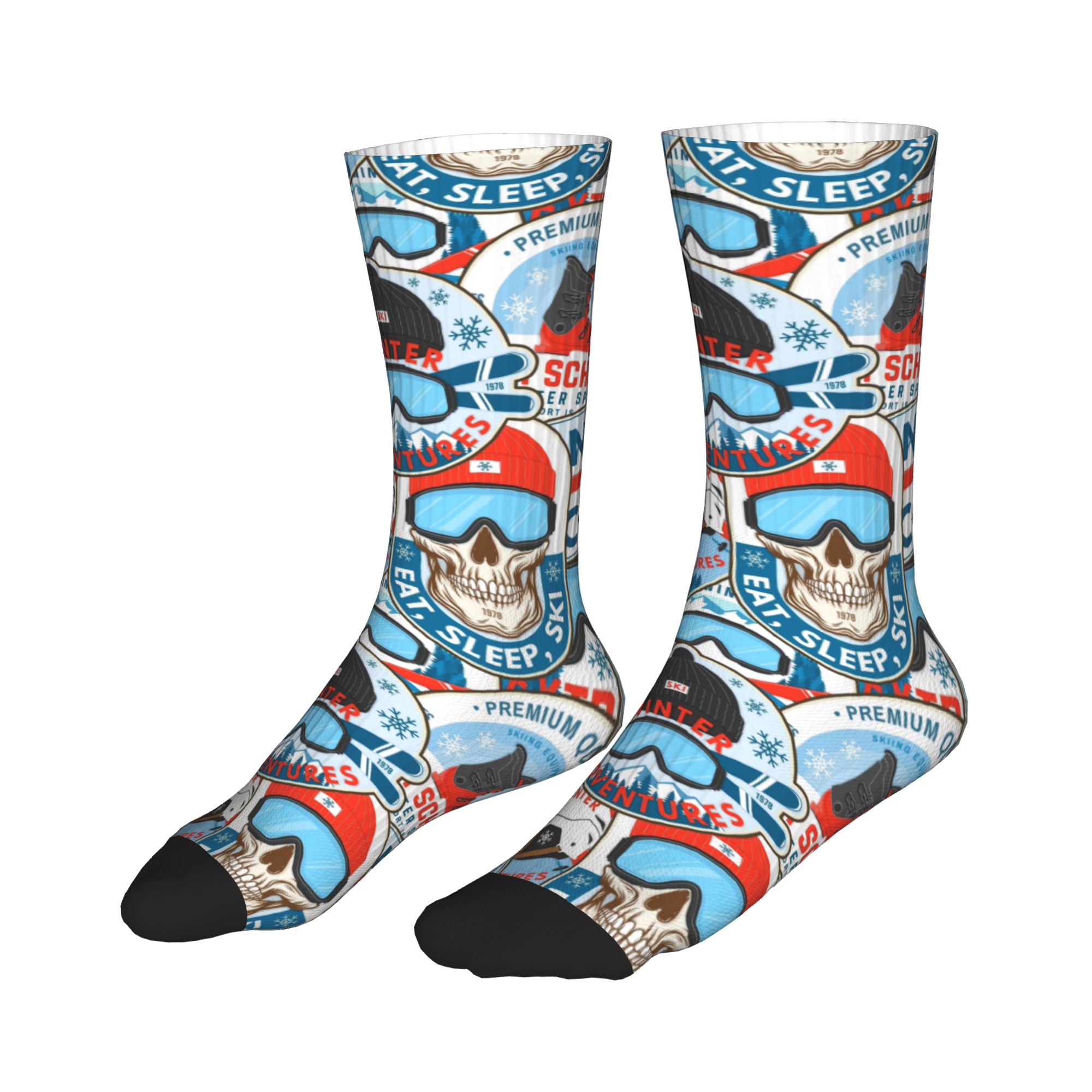 Skarpetki Vintage Red Blue Ski – Vintage Fashion Women Dresses recenzja i cena