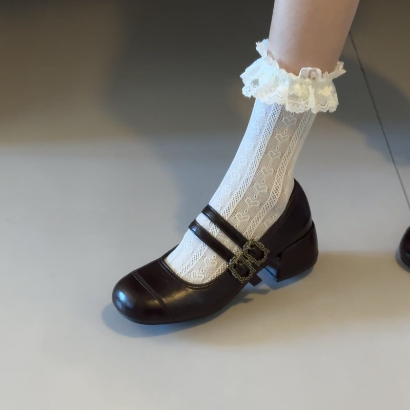 Damskie buty Mary Jane na grub – Vintage Fashion Women Dresses recenzja i cena