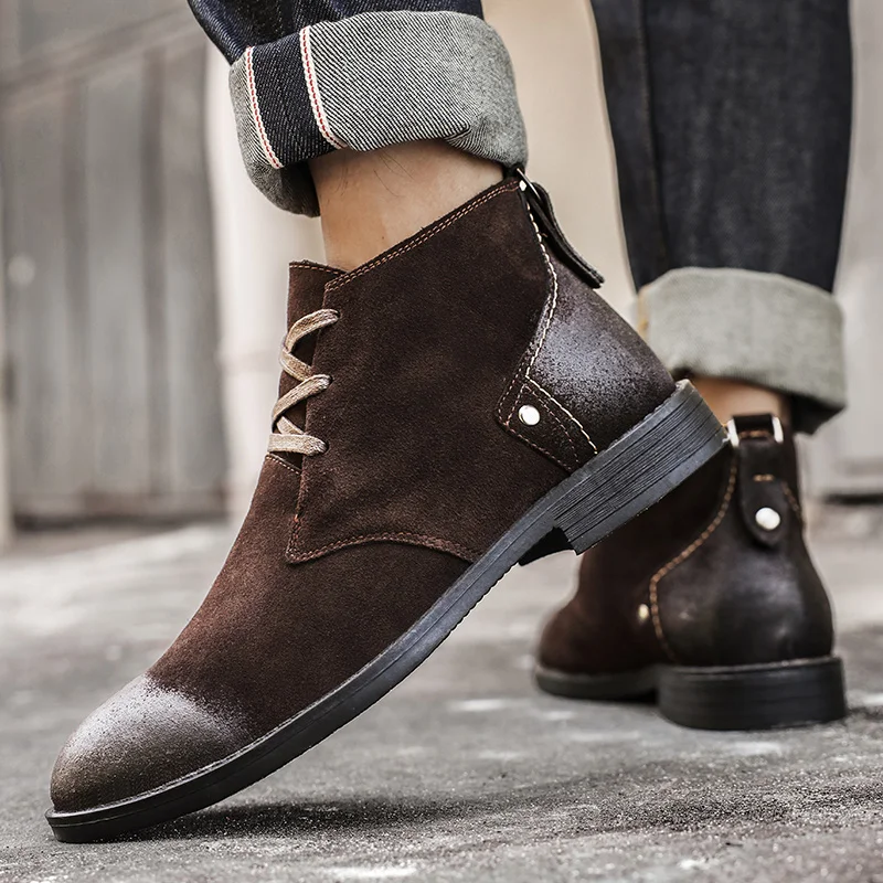 Nowe botki ze skóry zamszowej, – Vintage Fashion Boots recenzja i cena