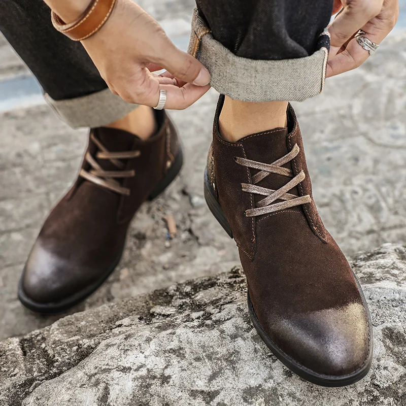 Nowe botki ze skóry zamszowej, – Vintage Fashion Boots recenzja i cena
