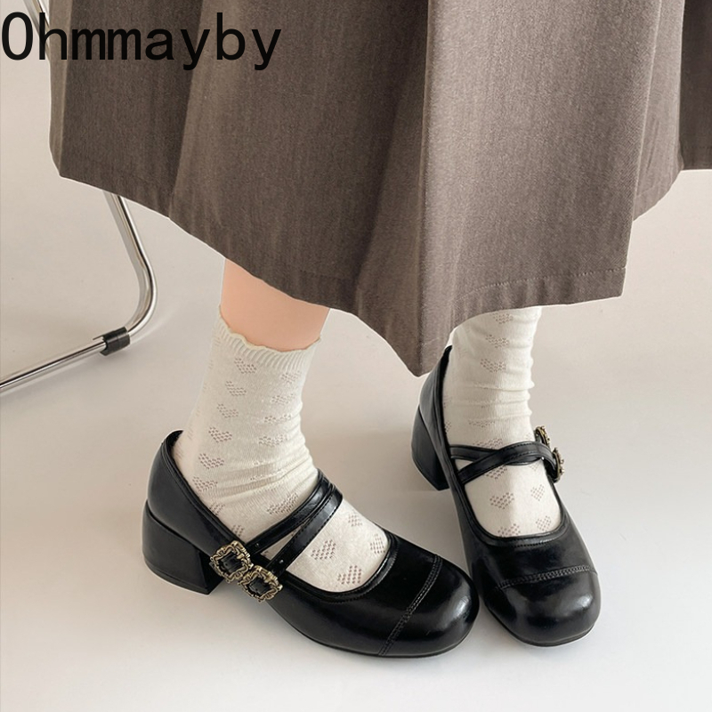 Damskie buty Mary Jane na grub – Vintage Fashion Fabrics recenzja i cena