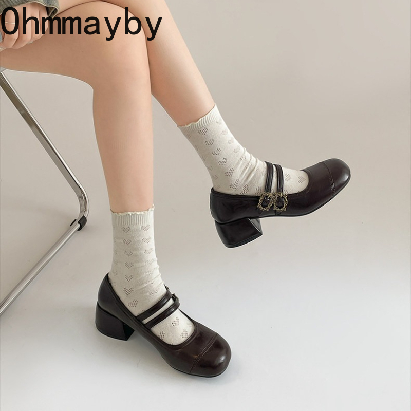 Damskie buty Mary Jane na grub – Vintage Fashion Fabrics recenzja i cena