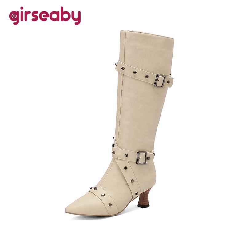 Girseaby Damskie Botki do Kola – Vintage Fashion Boots recenzja i cena