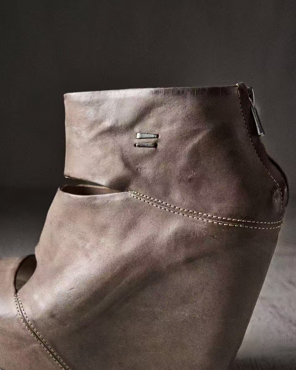 Letnie Nowe Damskie Szare Skór – Vintage Fashion Boots recenzja i cena
