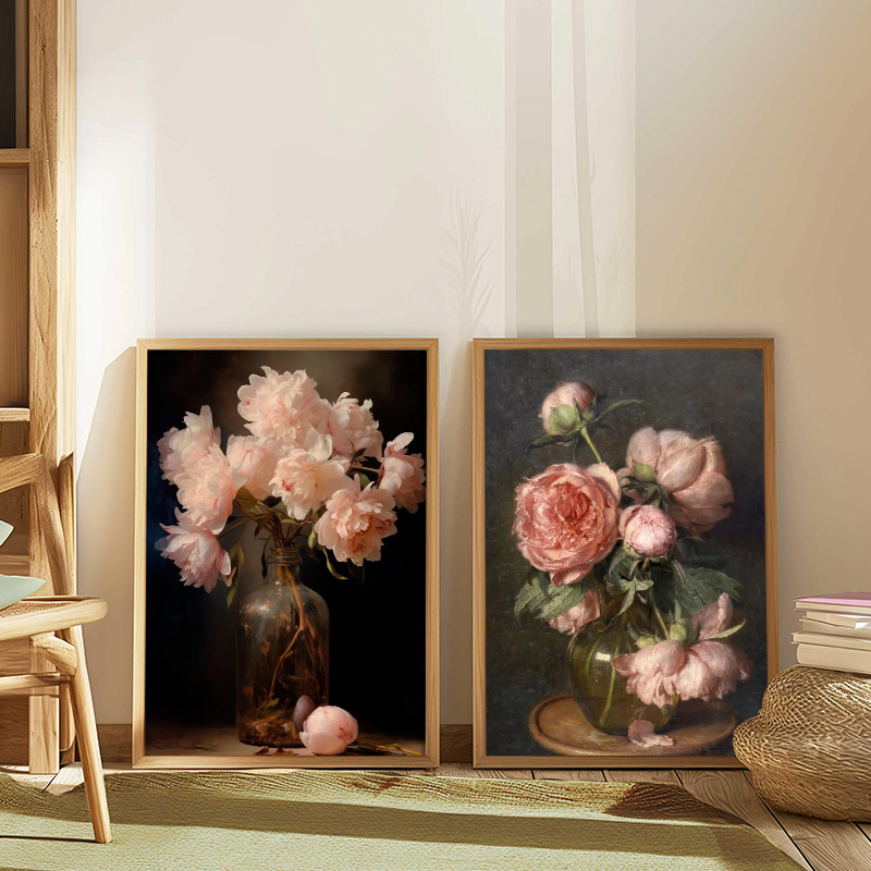 Vintage Bouquet Pink Roses Nor – Vintage Vogue Fashion Poster recenzja i cena