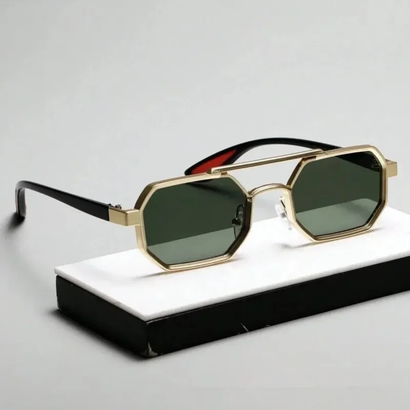 Klasyczne, kwadratowe okulary  – Vintage Fashion Style Men recenzja i cena