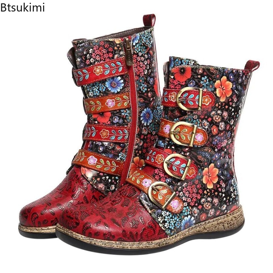 Damskie botki ze skóry w etnic – Vintage Fashion Fabrics recenzja i cena