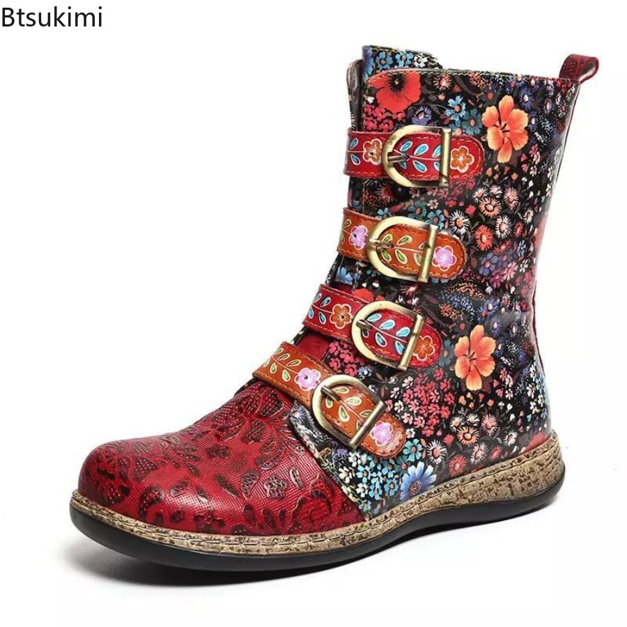 Damskie botki ze skóry w etnic – Vintage Fashion Fabrics recenzja i cena