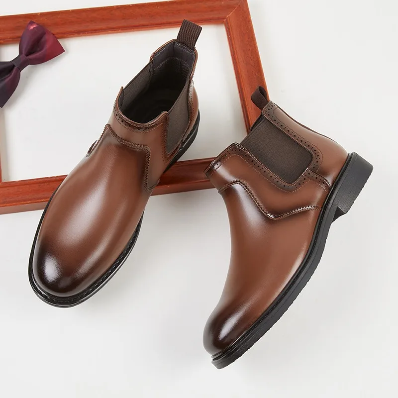 Męskie skórzane oksfordy vinta – Vintage Fashion Style Men recenzja i cena