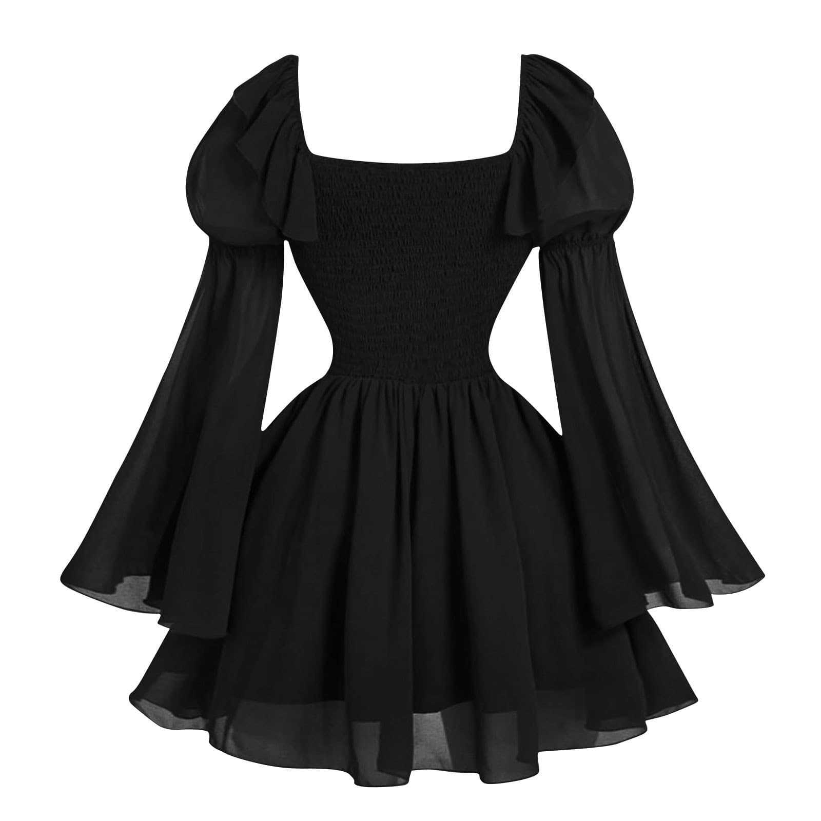 Sukienka damska z długim rękaw – Vintage Fashion Women Dresses recenzja i cena