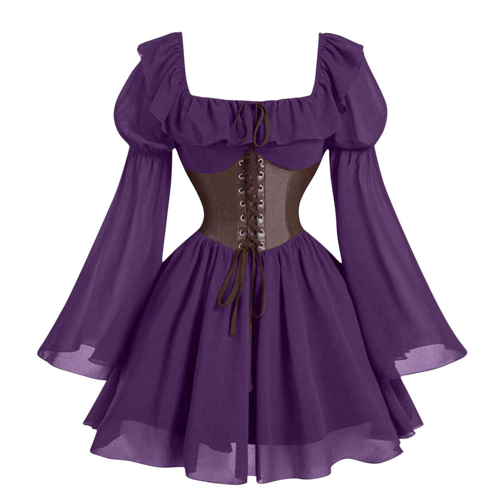 Sukienka damska z długim rękaw – Vintage Fashion Women Dresses recenzja i cena