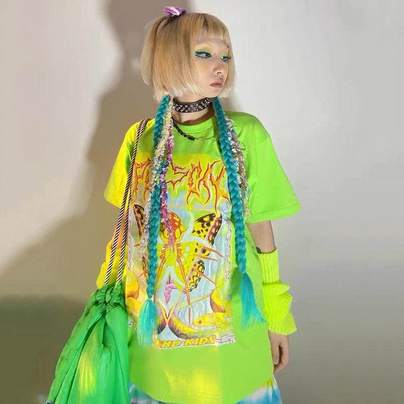 Karrcat Y2k estetyka koszulka  – Tie Dye Shirt Vintage recenzja i cena