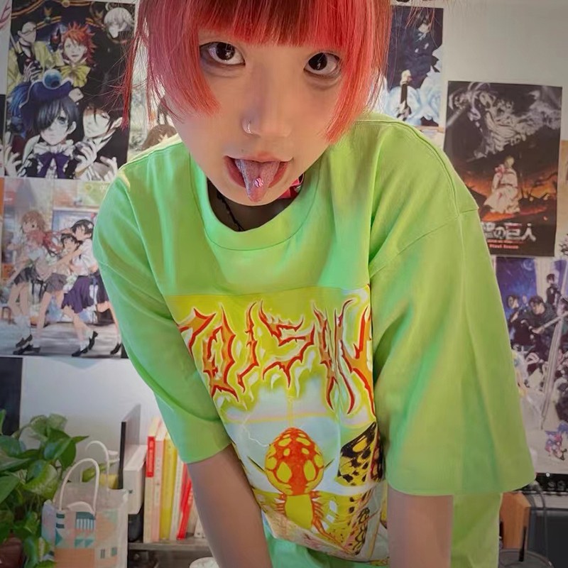 Karrcat Y2k estetyka koszulka  – Tie Dye Shirt Vintage recenzja i cena