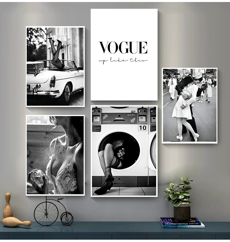 Zdjęcia kobiet do salonu, moda – Vintage Vogue Fashion Poster recenzja i cena