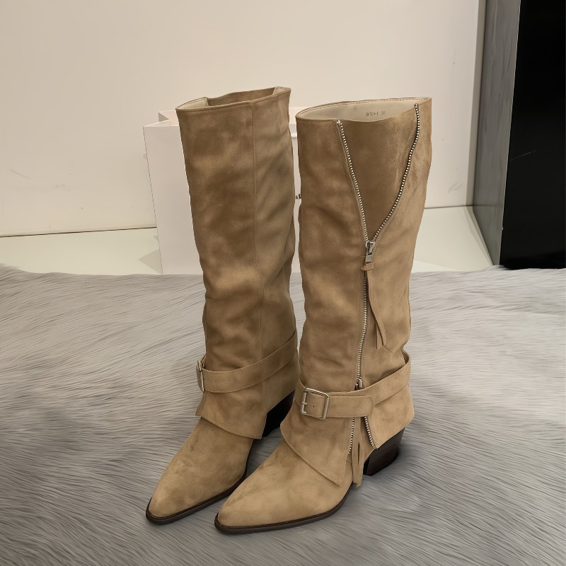 Damskie kozaki vintage ze skór – Vintage Fashion Boots recenzja i cena